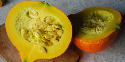 Calabaza orgánica de Hokkaido (Uchiki Kuri Red). Cantidades al