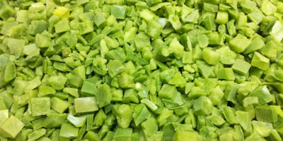 Vendo pimientos verdes, congelados en cubos, 10mmx10mm, clase 1.