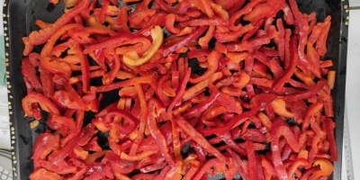 PIMIENTOS ROJOS CONGELADOS, TIRA, VENDO 10.880KG (17 PALETS DE