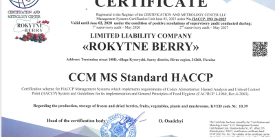 ROKYTNE BERRY es una empresa moderna de procesamiento de
