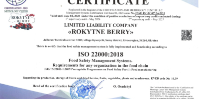 ROKYTNE BERRY es una empresa moderna de procesamiento de
