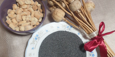 Semillas de amapola azul listas para usar, cantidad 4