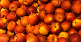 Compraré una manzana rayada de gala, gala real, galaxia