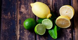 Limones frescos de grado A disponibles.