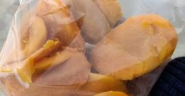 Vendo mango muy dulce, jugoso, pelado, sin piel, sin