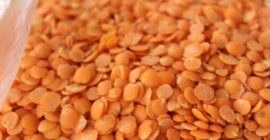 Estoy interesado en lentejas rojas partida una