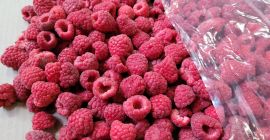 Venta de frambuesas congeladas, 90+, Embalaje individual: paquetes de