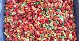 Venta de pimientos rojos congelados y mixtos, de alta