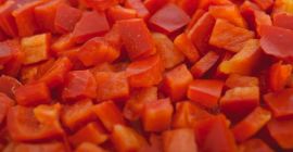 Vendemos CUBO DE PIMIENTO ROJO CONGELADO 10X10 Disponemos de