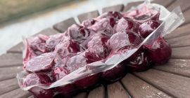 Remolacha cocida. Vida útil: hasta 60 días, sin conservantes.