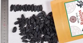 Pasas negras de Uzbekistán, producidas a partir de uvas