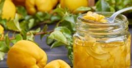 La plantación de membrillo japonés orgánico recién creada ofrece