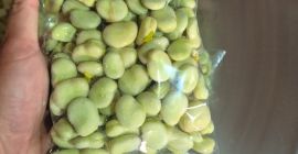 Venderé habas envasadas en bolsas de 500 g, selladas,