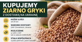 **APK ZERNOGRAD – ¡COMPRAMOS TRIGO SARRACENO!** La empresa ucraniana
